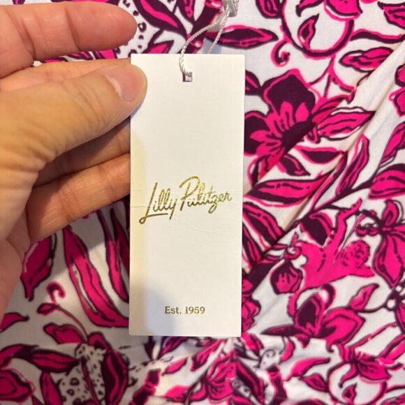 Lilly Pulitzer Anne Skirted Romper Dress Elderflower Blossom Pink Floral - Picture 7 of 16